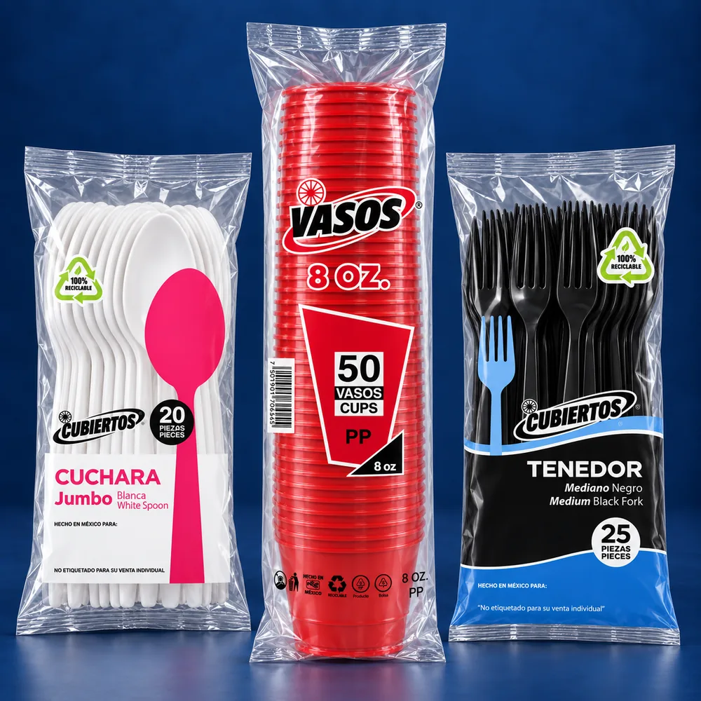 Bolsas para vasos y cubiertos